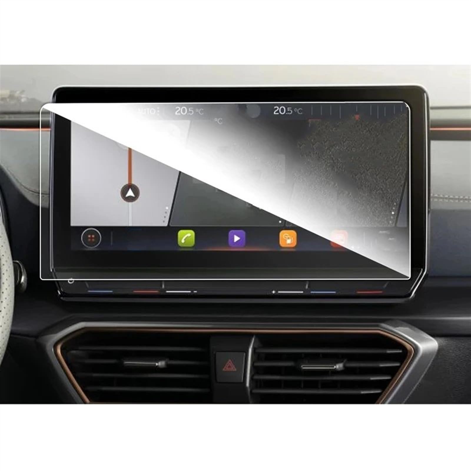 sanehou Auto Navigation Schutzfolie Kompatibel Mit C&upra Für Formentor 2021 12 Zoll Autoinstrument Transparente Schutzfolie Autonavigation Schutzfolie Autozubehör von sanehou