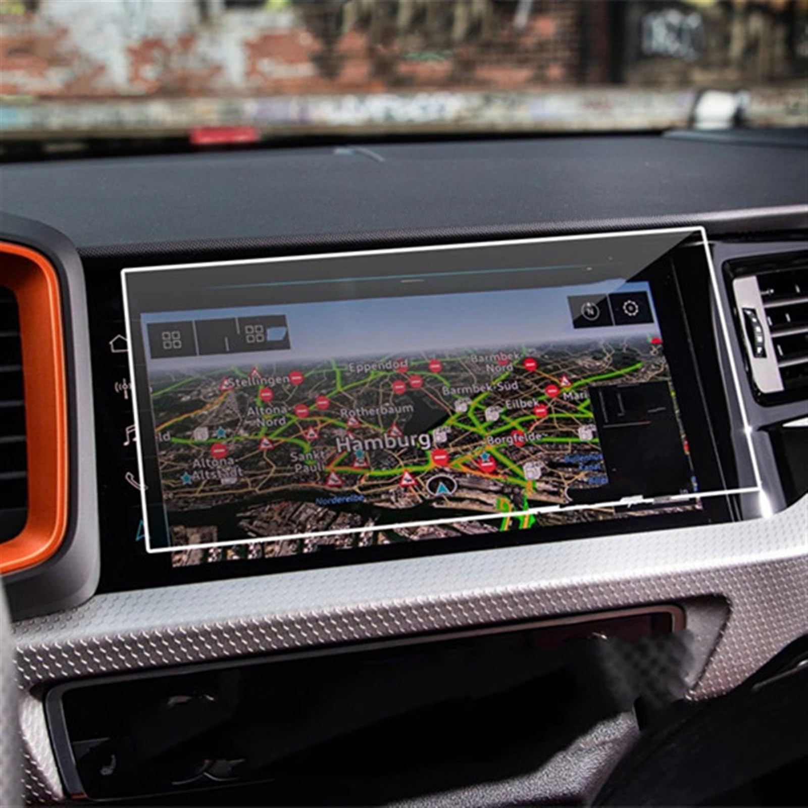 sanehou Auto Navigation Schutzfolie Kompatibel Mit Für A1 Für Sportback 2019 2020 10,1 Zoll Autonavigationsbildschirm-Schutzfolienaufkleber Autoinnenraum-Schutzfolie von sanehou