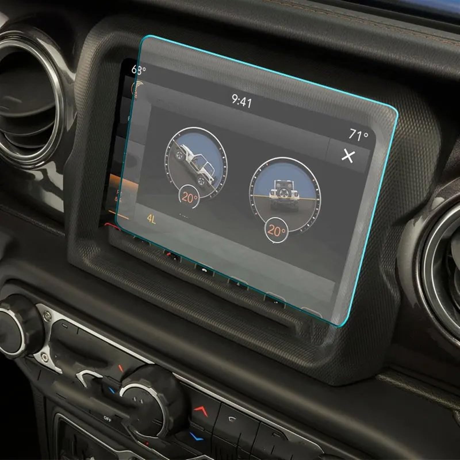 sanehou Auto Navigation Schutzfolie Kompatibel Mit Jeep Für Wrangler Jl Für Gladiator Jt 2018 2019 2020 2021 2022 2023 8,4 Zoll Autonavigations-Bildschirmschutzfolienaufkleber von sanehou