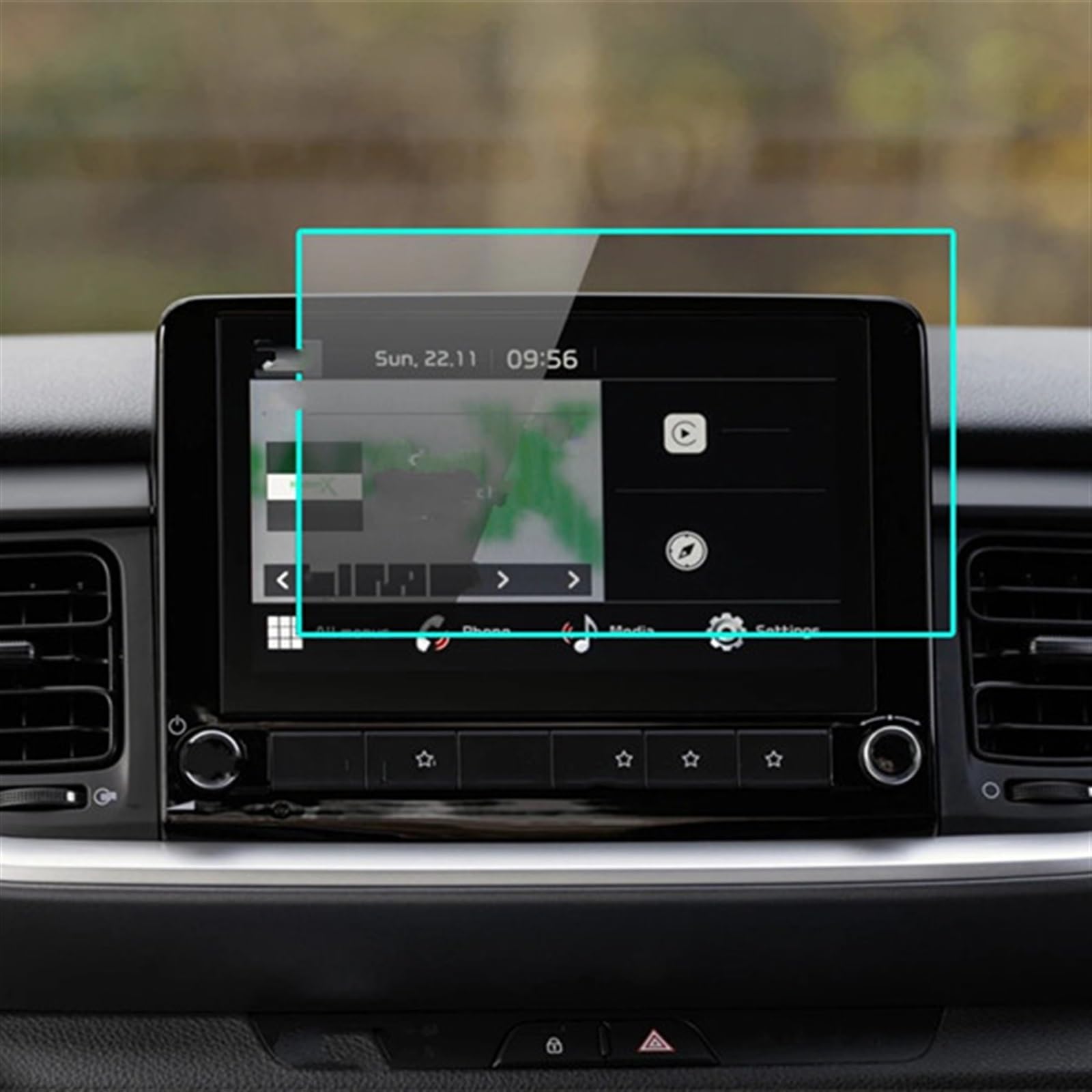 sanehou Auto Navigation Schutzfolie Kompatibel Mit Kia Für Stonic 2021 2022 8 Zoll Autonavigations-Bildschirmschutzfolienaufkleber Autoinnenraumschutzfolie Autozubehör von sanehou