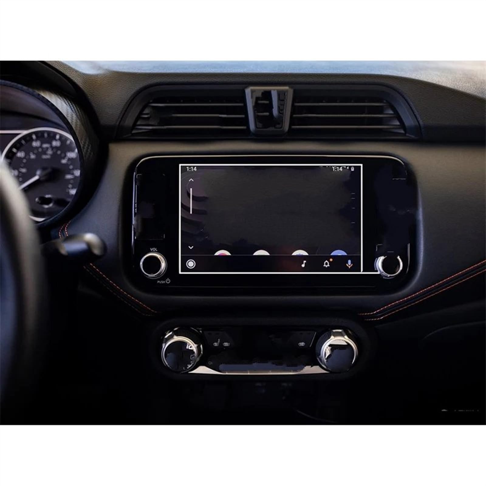 sanehou Auto Navigation Schutzfolie Kompatibel Mit Nissan Für Versa 2023 Auto Innen Center Konsole Transparent Display-schutzfolie Gehärtetem Glas Display-schutzfolie von sanehou