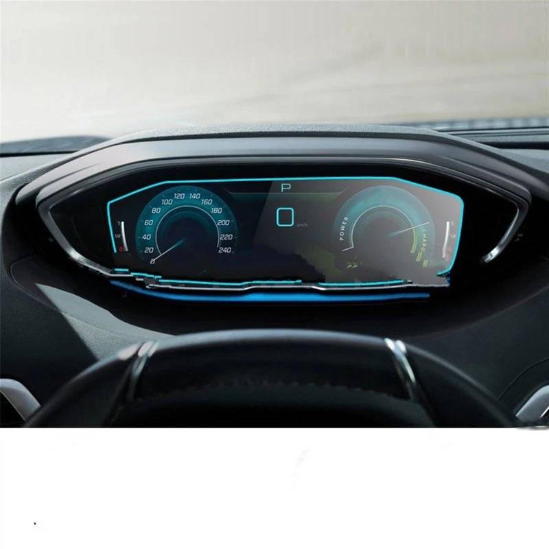 sanehou Auto Navigation Schutzfolie Kompatibel Mit Peugeot Für 3008 2021 Auto Instrument Transparent Schutz Film Gehärtetem Glas Screen Schutz Film Auto Zubehör von sanehou