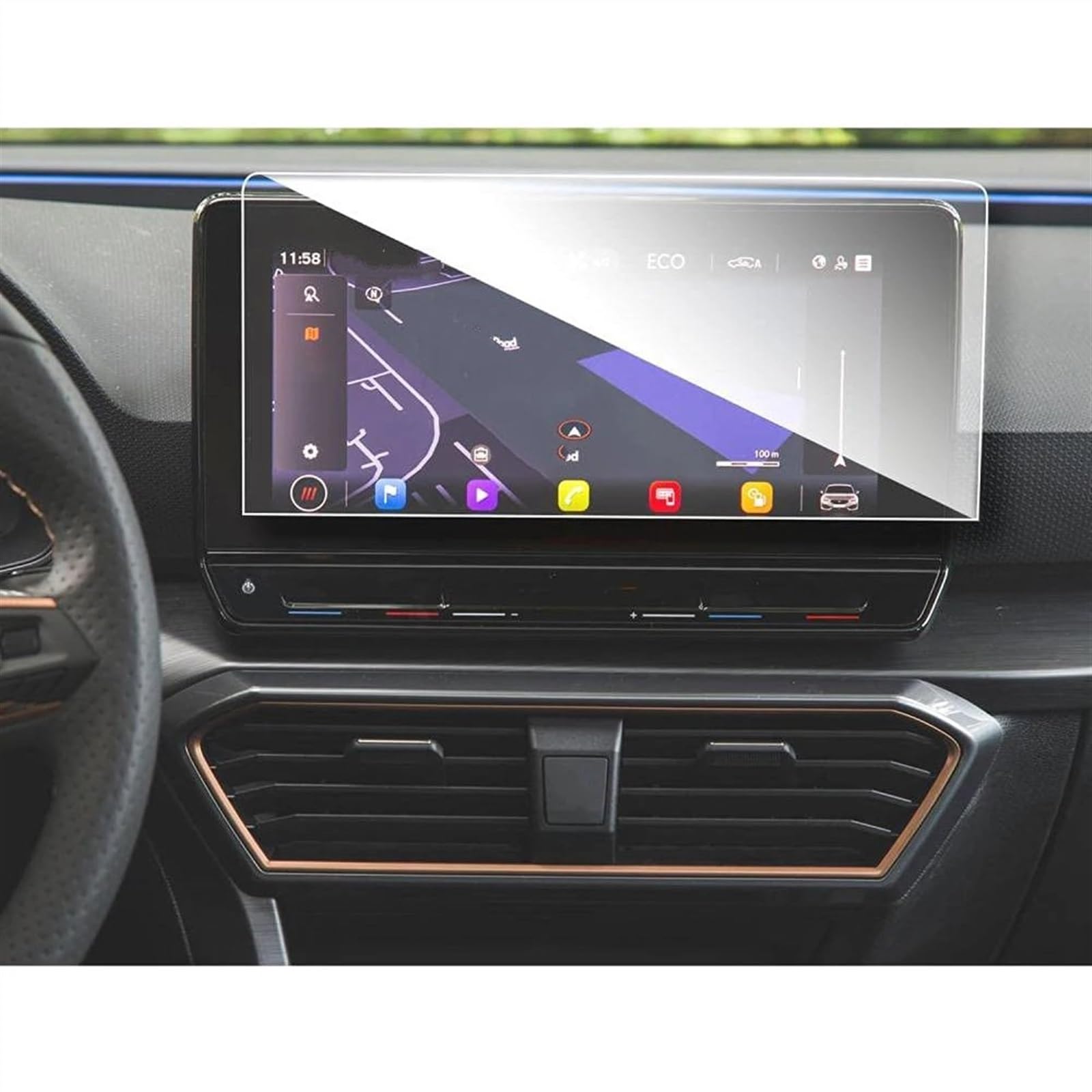 sanehou Auto Navigation Schutzfolie Kompatibel Mit Seat Für Leon Für Mk4 Für Cross 2020 2021 2022 10 Zoll Autoinstrument Transparente Schutzfolie Autonavigation Schutzfolie von sanehou