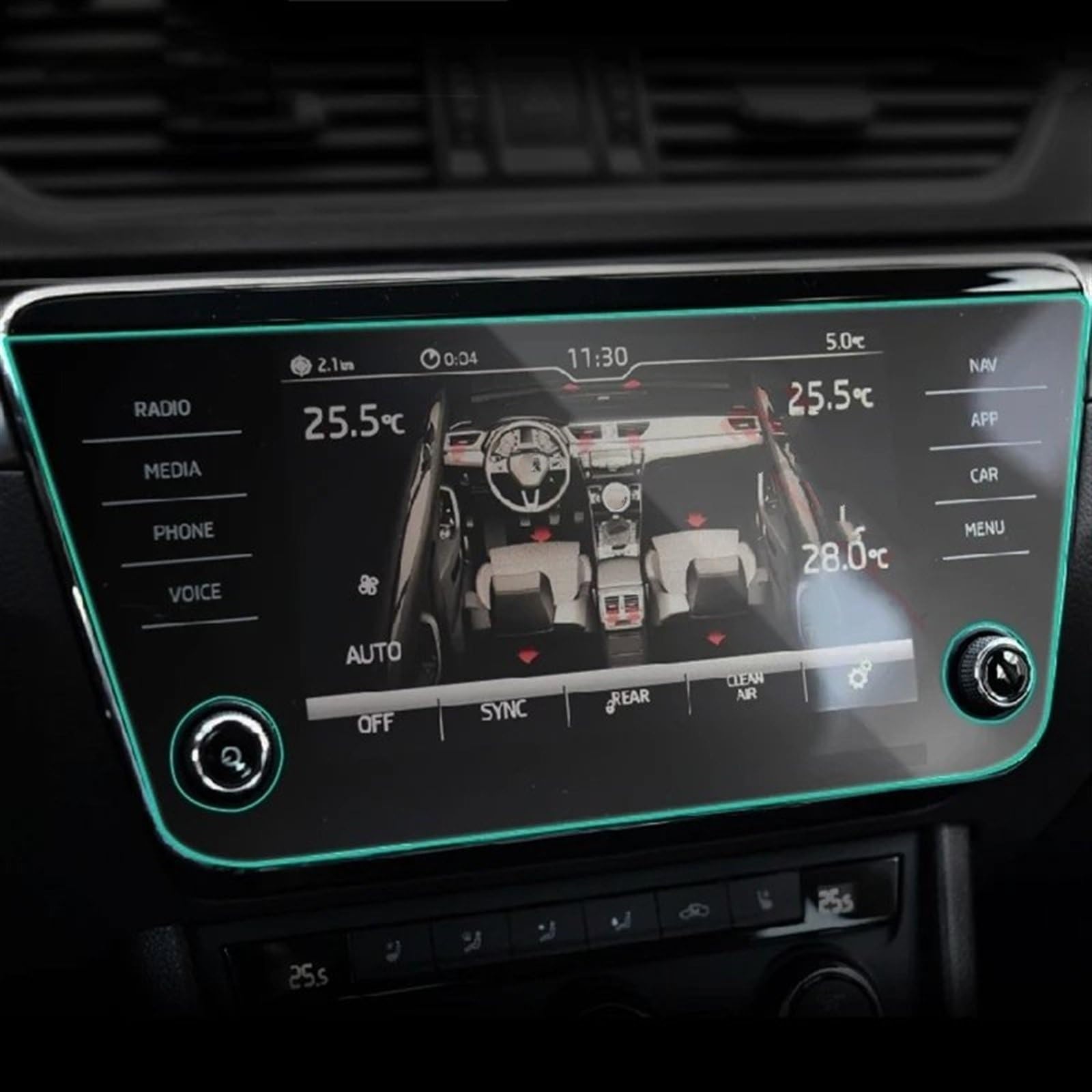 sanehou Auto Navigation Schutzfolie Kompatibel Mit Skoda Für Superb 2018 2019 2020 2021 2022 2023 Autoinstrumentenschutzfolie Displayschutzfolienset Autozubehör(8 Inch) von sanehou