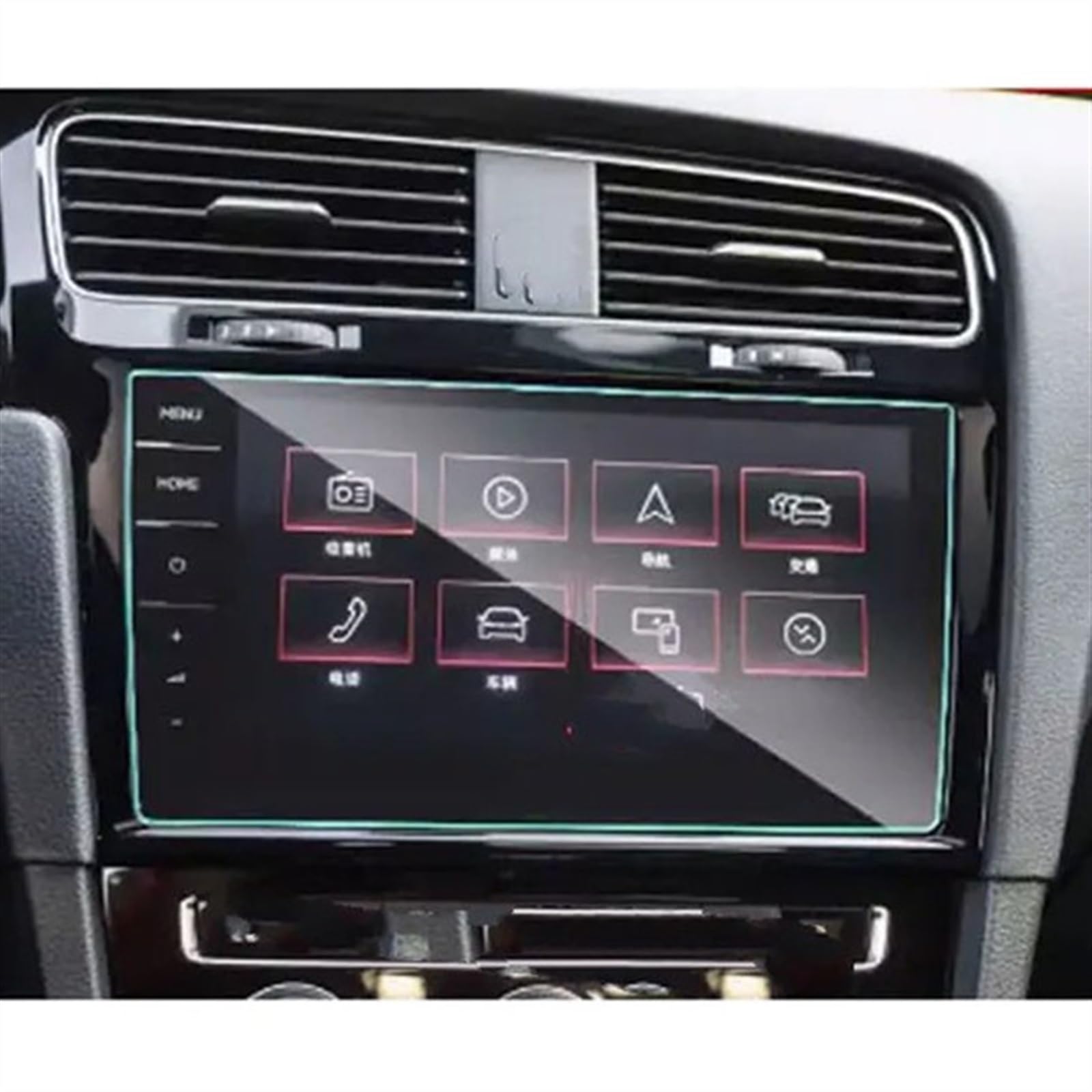 sanehou Auto Navigation Schutzfolie Kompatibel Mit VW Für Golf 7 Für GTD 2018 2019 2020 9,2 Zoll Displayschutzfolie Aus Gehärtetem Glas Für Den Armaturenbrett-Innenraum von sanehou