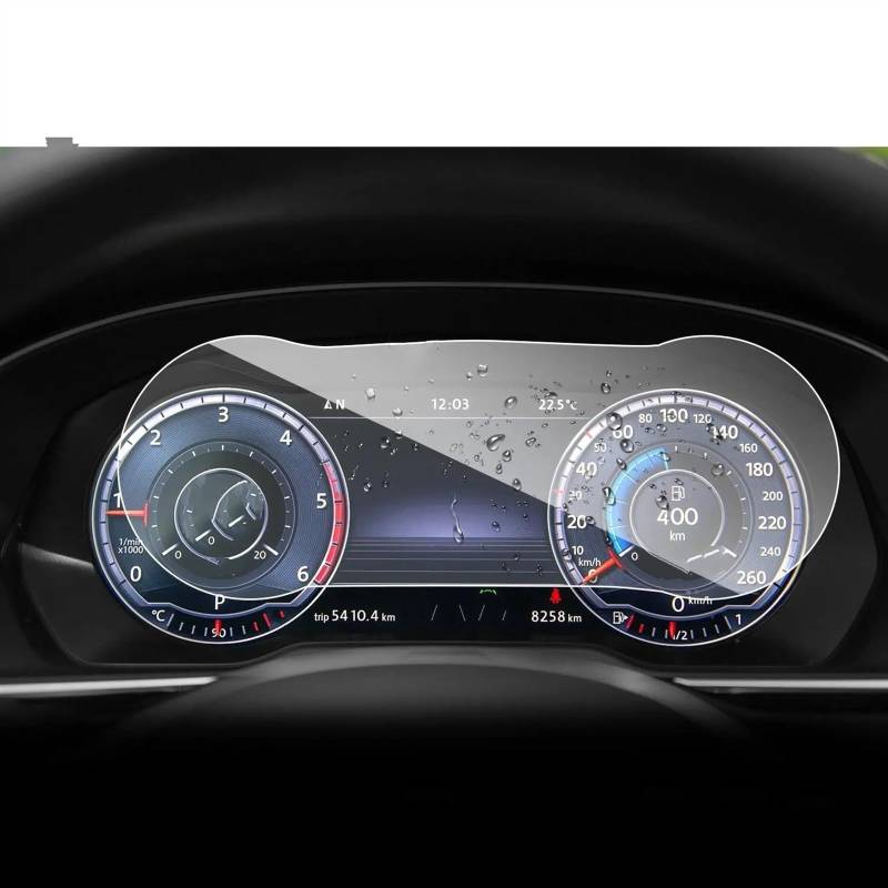 sanehou Auto Navigation Schutzfolie Kompatibel Mit VW Für Passat B8 12,3 Zoll 2018 2019 2020 2021 2022 2023 2024 Autoinstrument Transparente Schutzfolie Autozubehör von sanehou