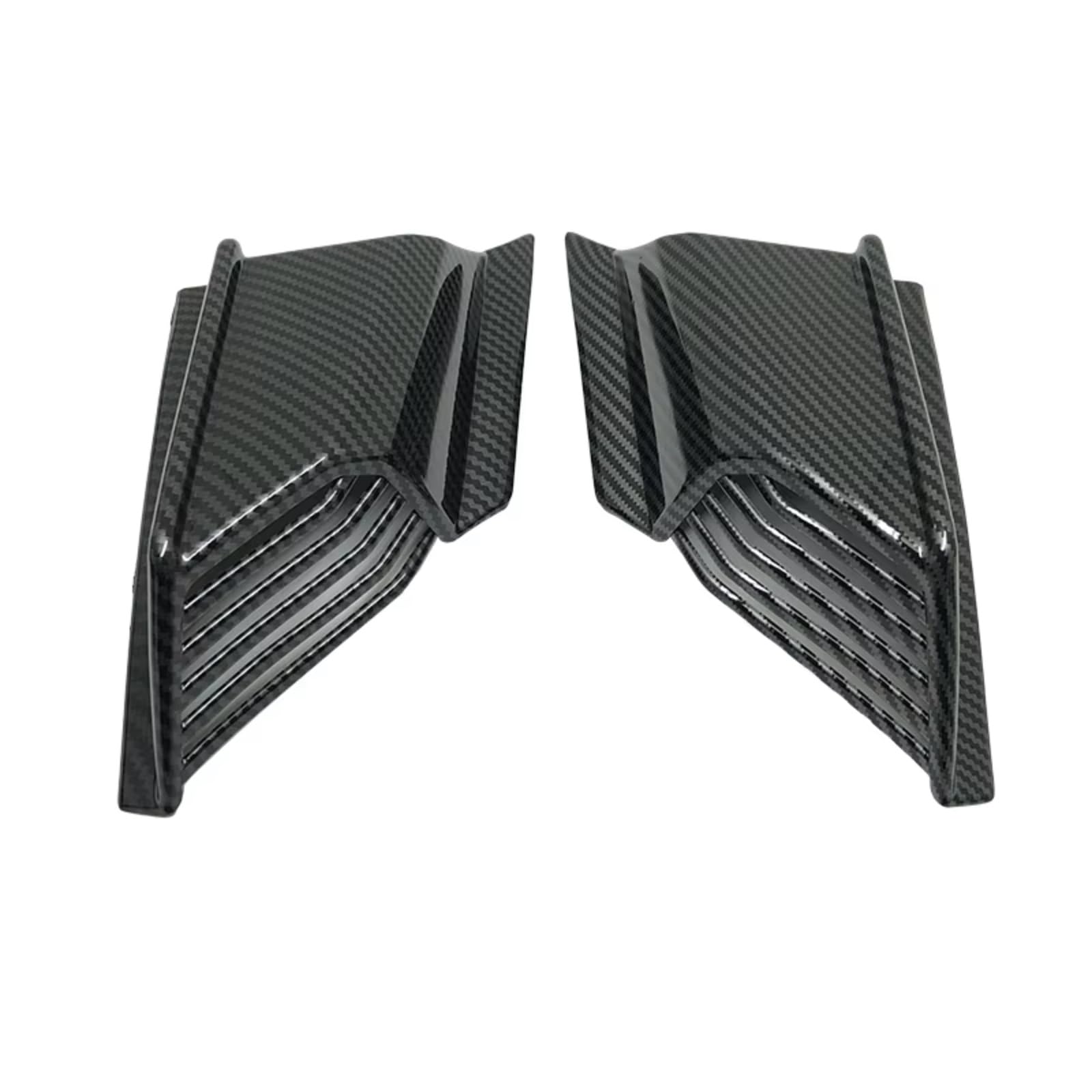 sanehou Motorrad Seitenspoiler Für ADV150 2019 2020 2021 2022 2023 Motocross Für Flügel Protector Für Flügel Abdeckung Motorrad Zubehör Vorderseite Spoiler(Carbon Look) von sanehou