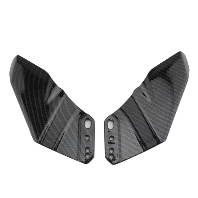 sanehou Motorrad Seitenspoiler Für S1000RR Für HP4 Rennen Für M1000RR Für R1250RS Motorrad Seite Winglet Aerodynamische Für Flügel Kit Spoiler Verkleidung Motorrad Zubehör(Carbon Fiber) von sanehou