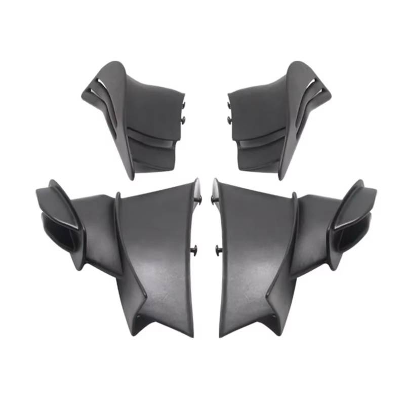 sanehou Motorrad Seitenspoiler Kompatibel Mit Ducati Für V4/S/R Für Superleggera Für V4 2018 2019 2020 2021 2022 Spoiler Für Flügelverkleidung Motorrad-Winglet-Kit Für Flügel(Black) von sanehou