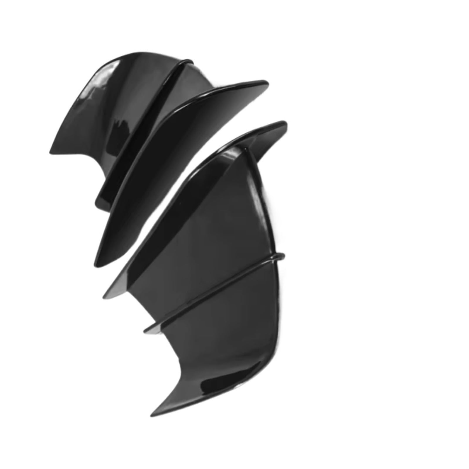 sanehou Motorrad Seitenspoiler Kompatibel Mit Yamaha Für FZ6R Für TZR50 Motorradverkleidung Seitenflügel Winglet Aerodynamisch Für Flügelabweiser Spoiler Motorradzubehör(Black) von sanehou