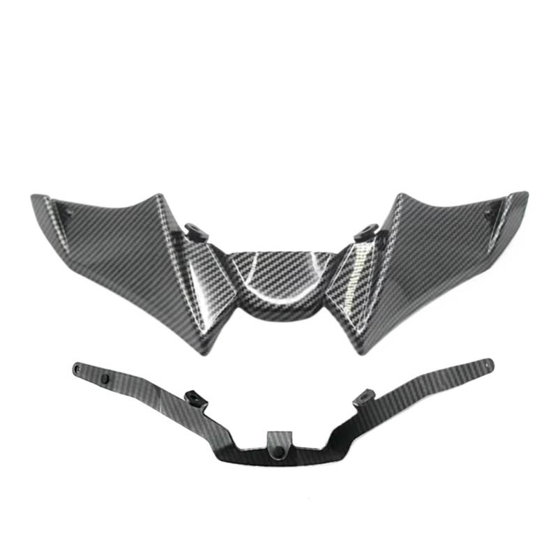 sanehou Motorrad Seitenspoiler Kompatibel Mit Yamaha Für MT09 SP Für FZ 09 SP 2021 2022 2023 Motorrad Für Sport-Abtrieb Für Nackten Frontspoiler Aerodynamik Für Flügelabweiser(Carbon Fiber Look) von sanehou