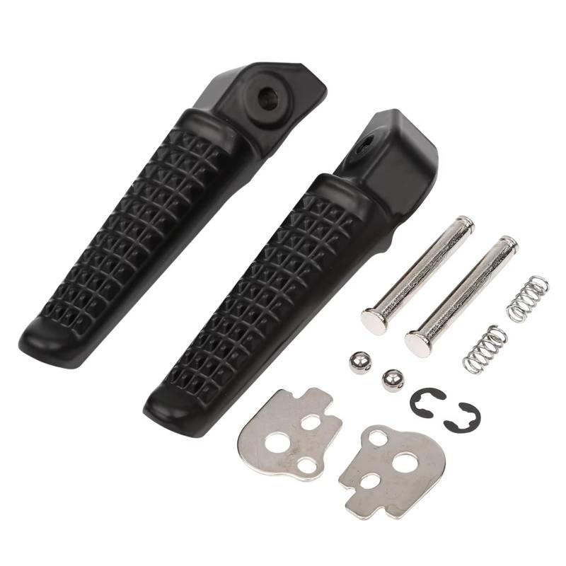 sanehou Motorradpedale Für BROS400 Für BROS600 Motorrad Zubehör Rahmen Vorne Und Hinten Fußstütze Fußrasten Stützen Pedale Set Universal Motorrad Fußstütze(Black) von sanehou