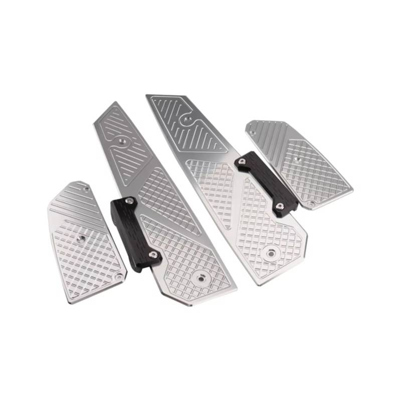 sanehou Motorradpedale Für FORZA350 Für FORZA300 2017 2018 2019 2020 2021 2022 Motorrad Fußstütze Fußballen Pedal Platte Zubehör Ersatzteile Adapter(Silver) von sanehou