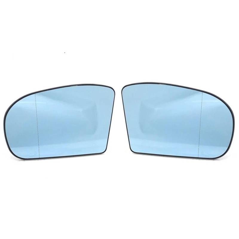 sanehou Rückspiegelglas Kompatibel Mit Mercedes Für Benz Für E-Klasse W211 E320 E350 E500 E55 Für AMG 2003-2006 2 Stück Beheizbares Seitenrückspiegelglas Weitwinkel 2038100121(Blue) von sanehou