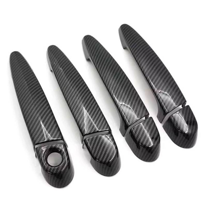 sanehou Seitentürgriffabdeckungen Kompatibel Mit Für 3 Series Für F30 F31 F35 2013 2014 2015 Auto-Außentürgriffabdeckung Türgriff Dekorative Platte Außenschale(Carbon Fiber Texture) von sanehou