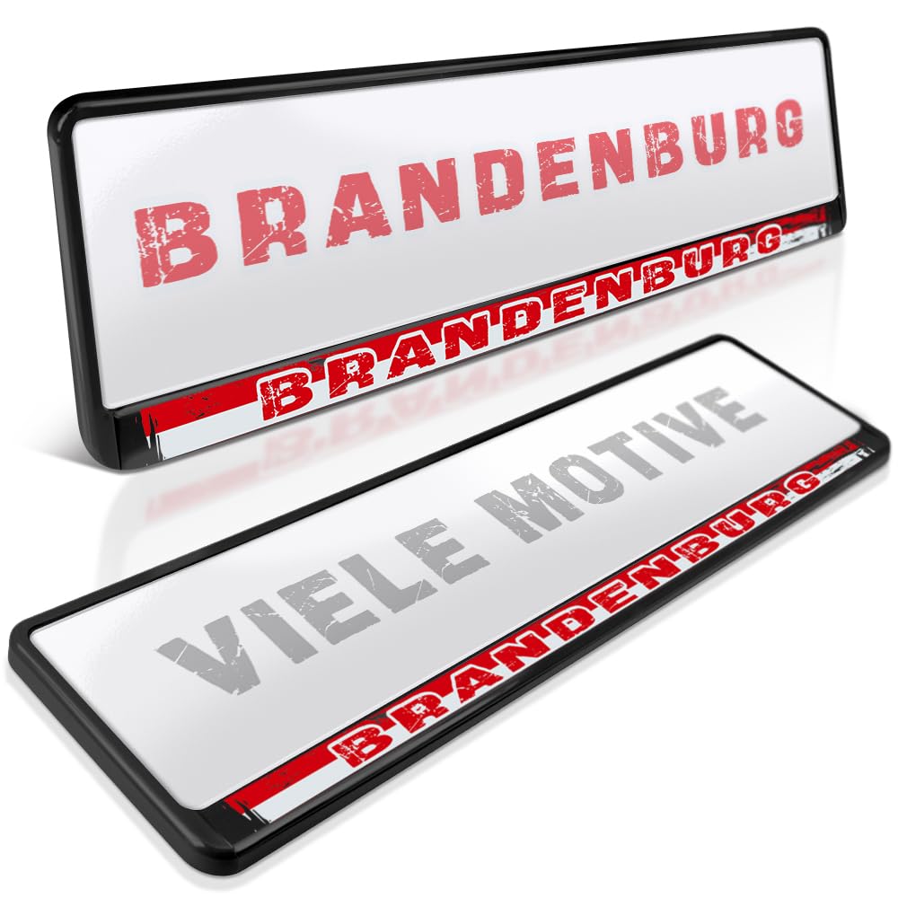 schildEVO 2 Kennzeichenhalter | Brandenburg 07 | Havelland | Spreewald | Uckermark | Nummernschildhalter | Kennzeichenrahmen | Auto PKW Kfz | DHL-Versand von schildEVO