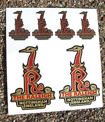 RALEIGH Vintage stil Kopf Rad Bike GOLD Sticker von screenprintdigital