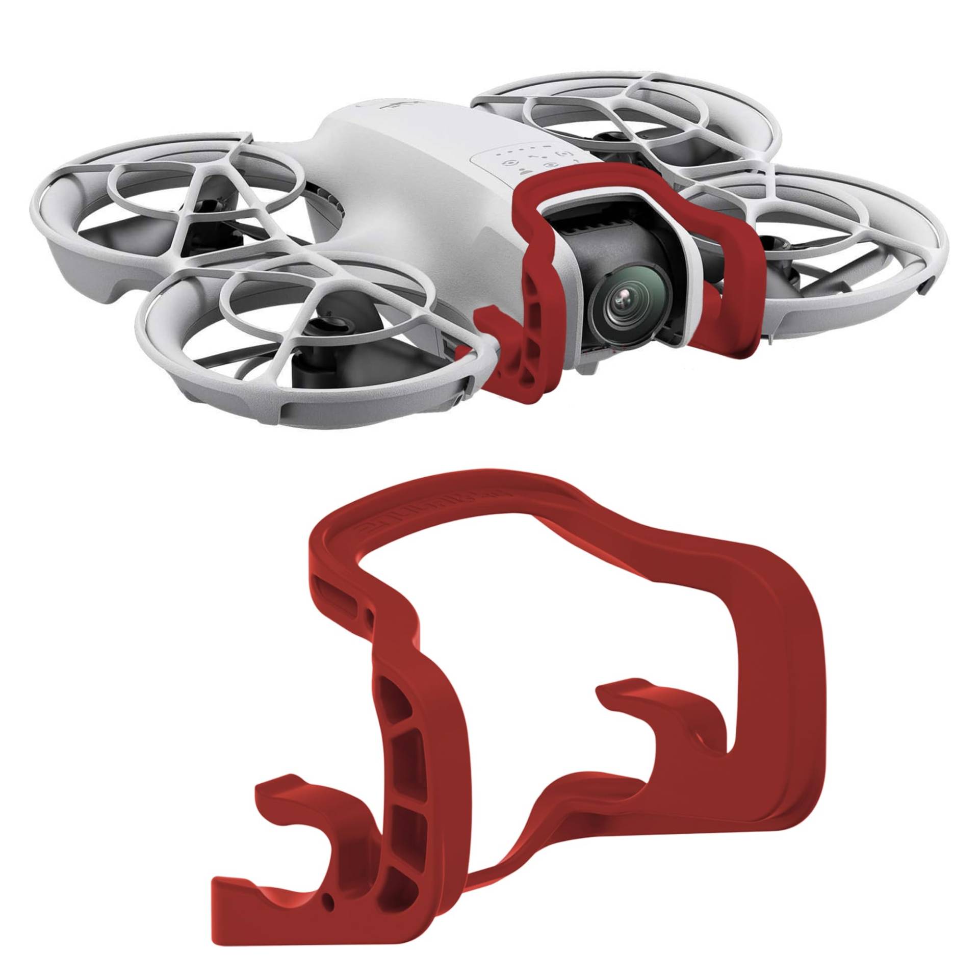 Gimbal Bumper Guard für DJI Neo Zubehör Antikollisionsschutz Schutzleiste für DJI Neo Fly Combo Drohne Zubehör (Rot) von sdhiiolp