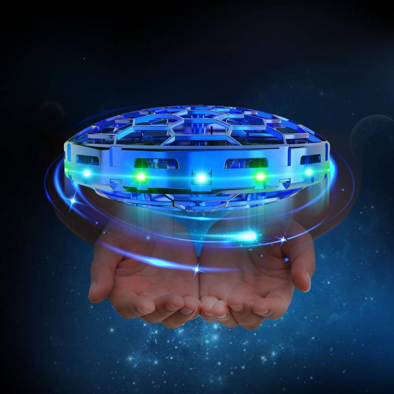 semai Fliegende Spielzeug-Drohne für Kinder, 360° Freihändige Mini-Drohne mit LED-Licht, Indoor UFO-Hubschrauber-Spielzeug, Geschenk für Jungen, Mädchen, Teenager ab 6, 7, 8, 9 und 10 Jahren von semai