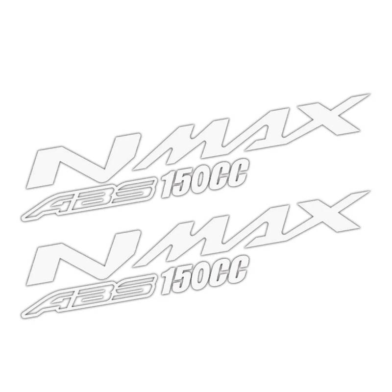 Für NMAX 155 Nmax160 Nmax150 Nmax125 NMAX Reflektierende Roller Körper Seite Streifen Verkleidung Aufkleber Logo Aufkleber(Silver B) von senheipengouou