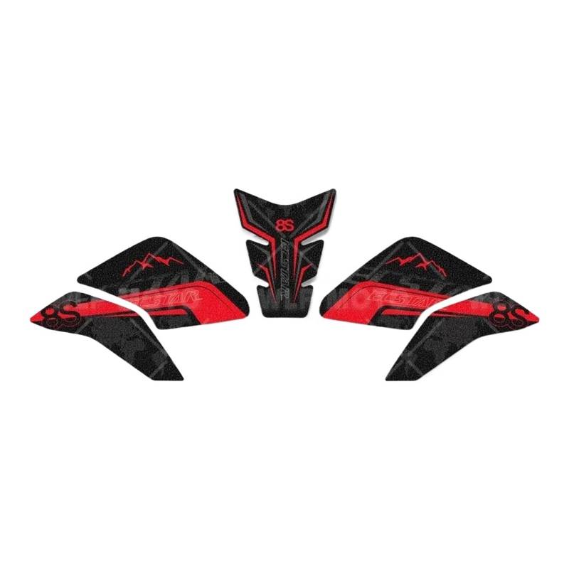 senheipengouou Für GSX-8S GSX8S GSX 8 S Gsx 8s Matt Motorrad Aufkleber Kraftstoff Tank Pad Protector Aufkleber Anti Slip Wasserdicht(Red) von senheipengouou