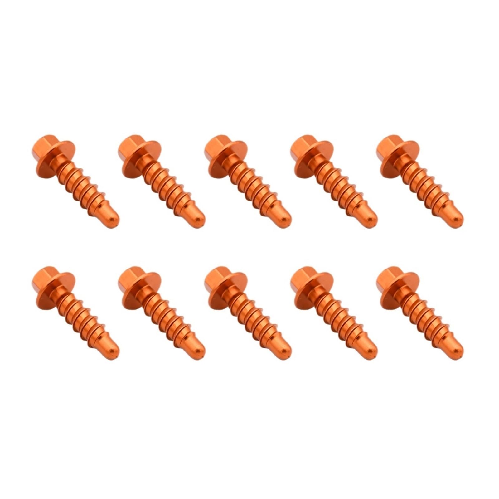 10 Stück CNC Motorrad selbstschneidender Schraubenbolzen Set Kompatibel mit SX SXF XC XCW XCF EXC EXCF 125-530 2004-2021 2022 2023 Universal Teile(Orange) von shanheqq