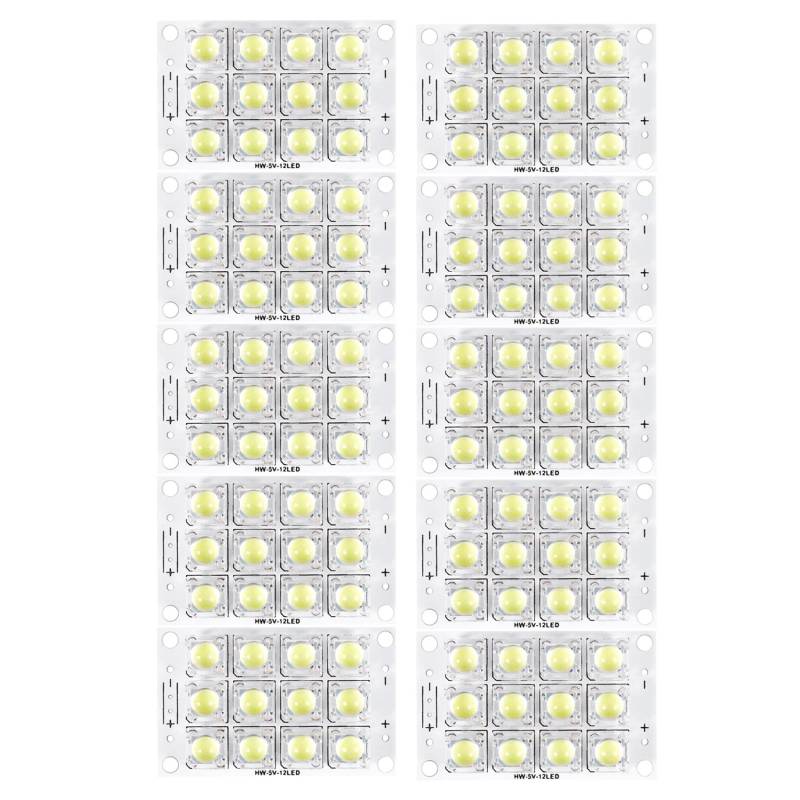 shanpu 10X Neue DC 3V-5V-12-LED-Super Weisse Piranha LED Platine LED Lichter Licht Yacht von shanpu