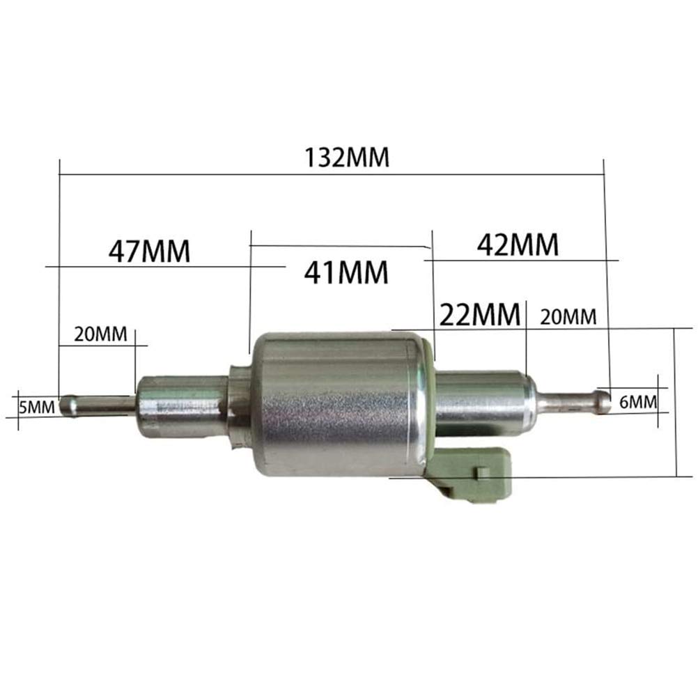 shenruifa Niedriger Kraftstoffverbrauch, 12 V Elektrische Inline-Kraftstoffpumpe 2 KW 8 KW Lufterhitzer, Hält das Auto Warm (12V16ML) von shenruifa