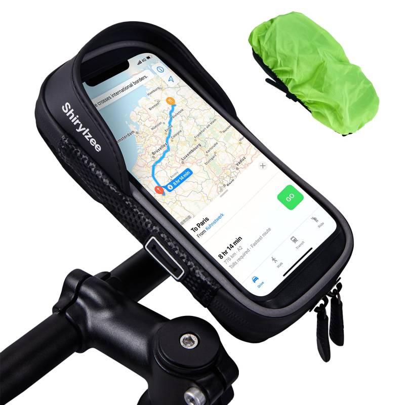 Handyhalterung Fahrrad Wasserdicht Handyhalter 360°Drehbarem Fahrrad Lenkertasche Drehbare Fahrradtasche Fahrrad Handyhalter für 4.7-7 Zoll Smartphone mit Mountainbike Handyhalter Regenschutz von shirylzee