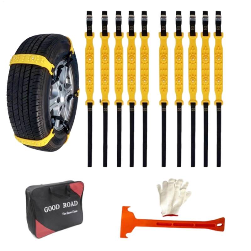 Car Snow Chain, Tire Snow Chains, Winter Traction Chains, Anti-Slip Snow Tire Chains, Snow Tire Chain Set, Heavy Duty Snow Chains for Vehicles, Easy Install Snow Chains, Vehicle Winter Safety Accessor von shjxi