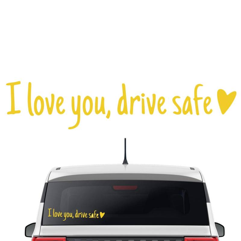 shpuuyy „I Love You“-Rückspiegelaufkleber, „I Love You Drive Safe“-Aufkleber - Aufkleber „I Love You Drive Safe Rear View“ - Wasserdichter Miniatur-Autoaufkleber, Autozubehör, fahrsicher, für von shpuuyy