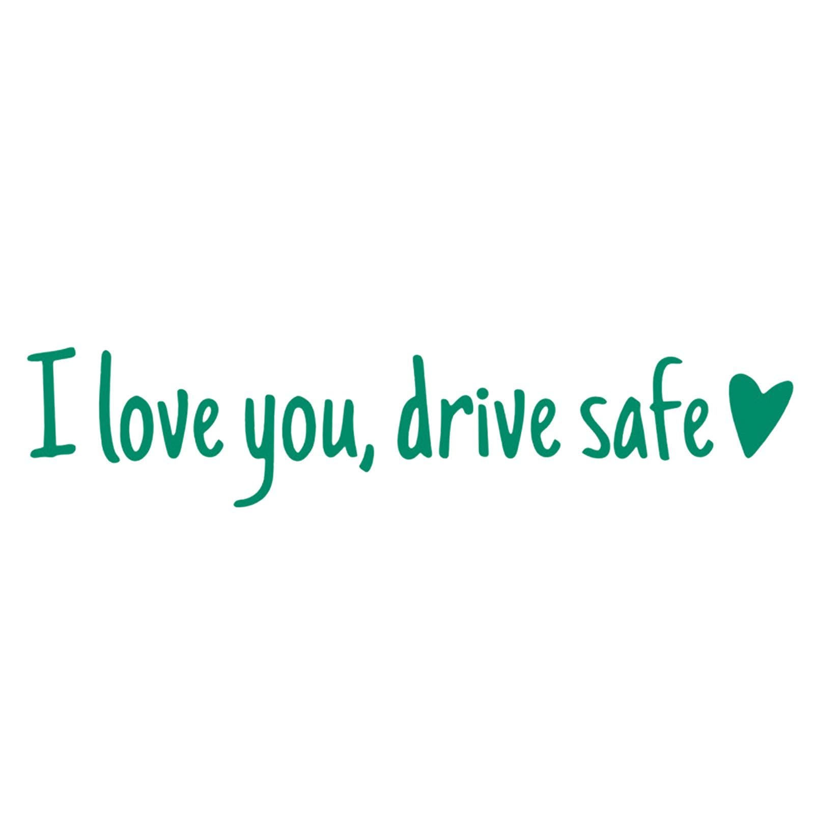 shpuuyy Rückansicht-Aufkleber, Rückansicht-Aufkleber,Aufkleber „I Love You Drive Safe Rear View“ | Wasserdichter Miniatur-Autoaufkleber, Autozubehör, fahrsicher, für Rückspiegel und Fenster von shpuuyy