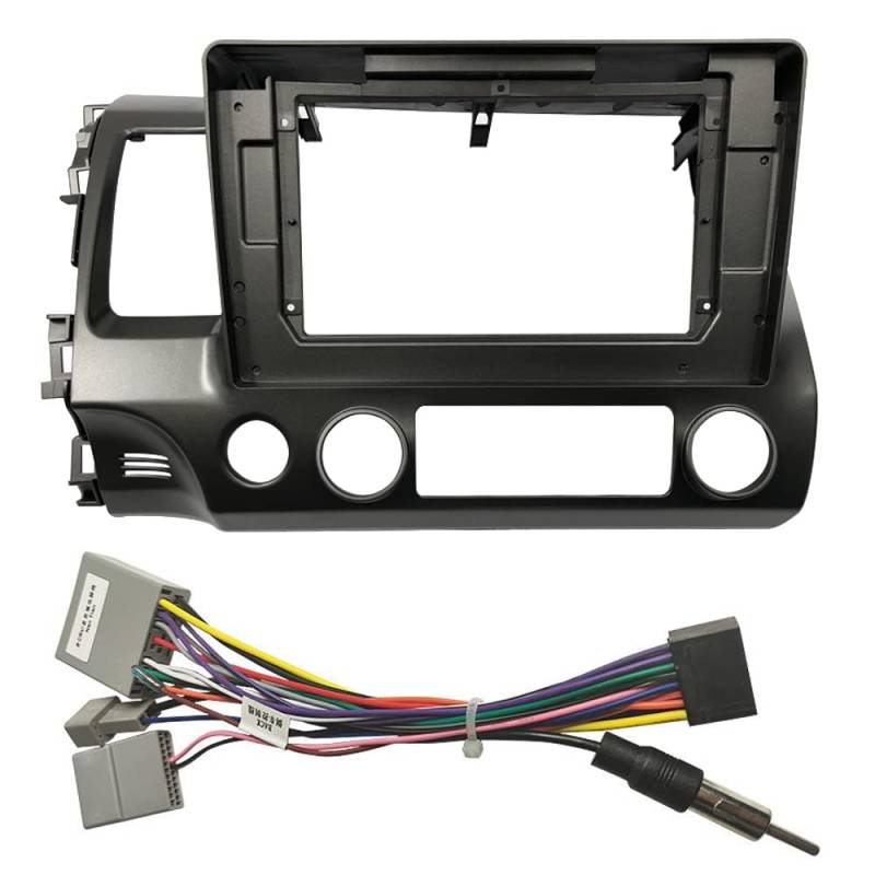 Auto-Audio-Rahmen 10-Zoll-Auto-DVD-Rahmen Audio Dash Trim Kits Facia Panel Radio-Player-Bildschirm 2 Din/Passend for HONDA CIVIC 2006-2011 Links Stereo Autoradio Radioblende Doppel(Set) von shunvcw