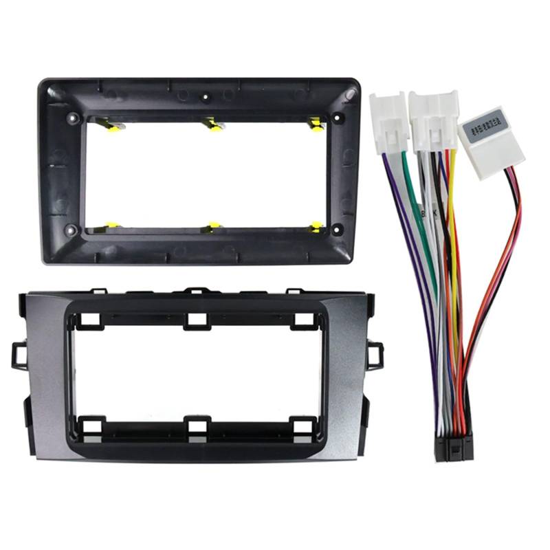 Auto-Audio-Rahmen 2Din 9" Autoradio Blenden/Fit for Toyota Auris 2006-2011 Armaturenbrettrahmen Installation DVD GPS MP5 Android Multimedia Player Autoradio Radioblende Doppel von shunvcw