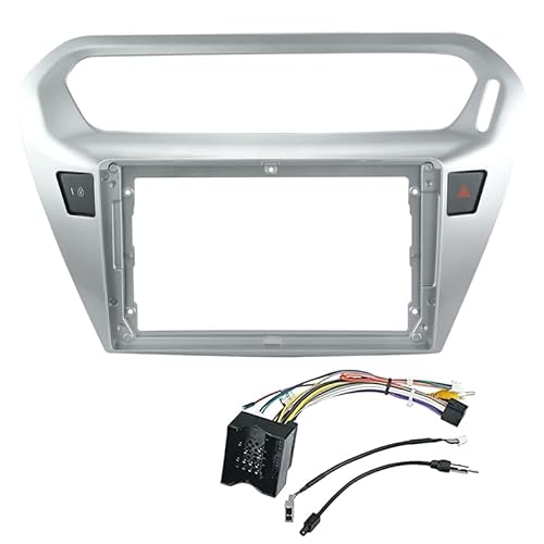 Auto-Audio-Rahmen 9 Zoll 2Din Auto-Audio-Panel Armaturenbrett-Rahmen DVD-Navigationspanel mit Canbus-Kabel/Passend for Peugeot 301 Citroen 2014-2018 Autoradio Radioblende Doppel von shunvcw