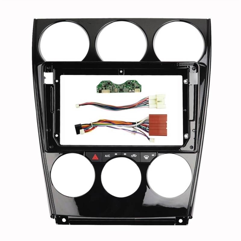 Auto-Audio-Rahmen 9-Zoll-Radioblende/passend for Mazda 6 2004–2016, Stereo-Panel, Armaturenbrett, Umrüstsatz, Rahmenblende Autoradio Radioblende Doppel von shunvcw