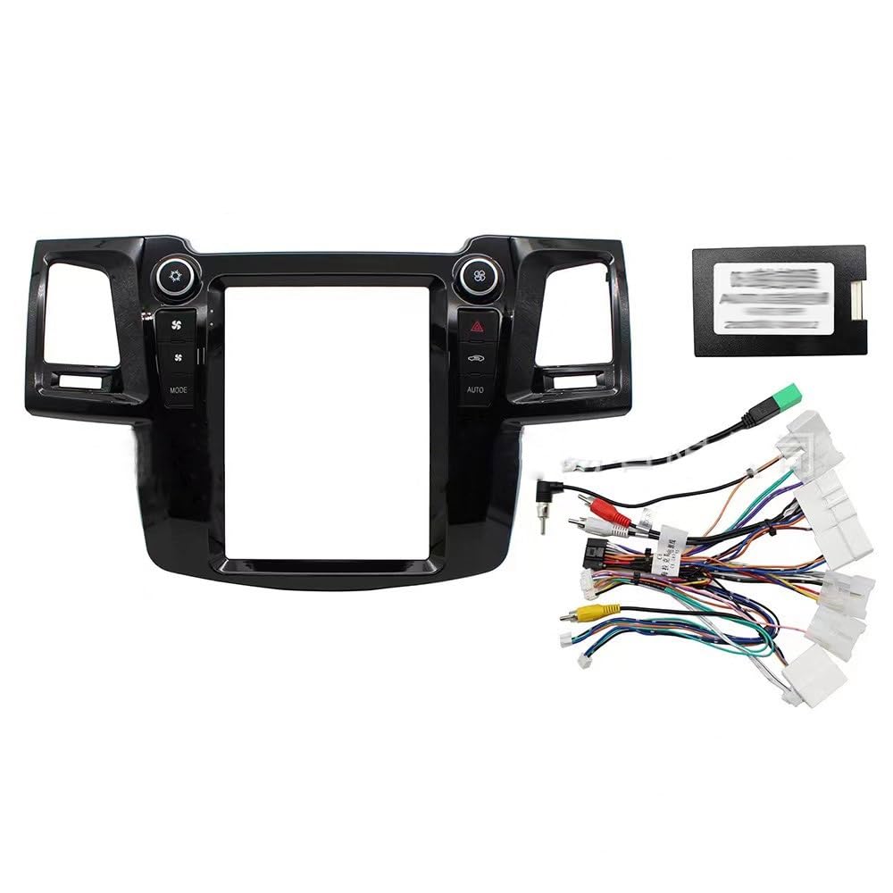 Auto-Audio-Rahmen For 2005-2014 / Fit for FORTUNER/VIGO/HILUX (9,7 "VERTIKALER BILDSCHIRM) autoradio Blenden Tesla Stil Panel Android MP5 Stereo Rahmen Ki Autoradio Radioblende Doppel(Frame with Can von shunvcw