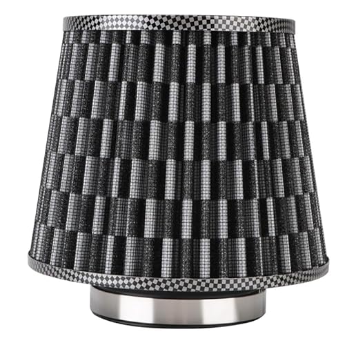 Auto-Luftfilter 76MM 3 Zoll Auto-Luftfilter High Flow Sport Power Mesh Cone Universal Fahrzeug Kaltluftfilter Ansaug-Induktionssatz Element Luftfilter Für PKW von shunvcw