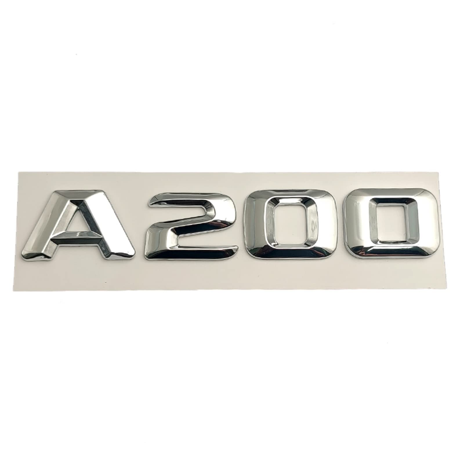 sibulv 3D ABS Chrom Buchstaben Auto Kofferraum Aufkleber Emblem Aufkleber passend for Mercedes Benz AMG A45 A160 A180 A200 A260 W176 W177 Zubehör Insignien(A200) von sibulv