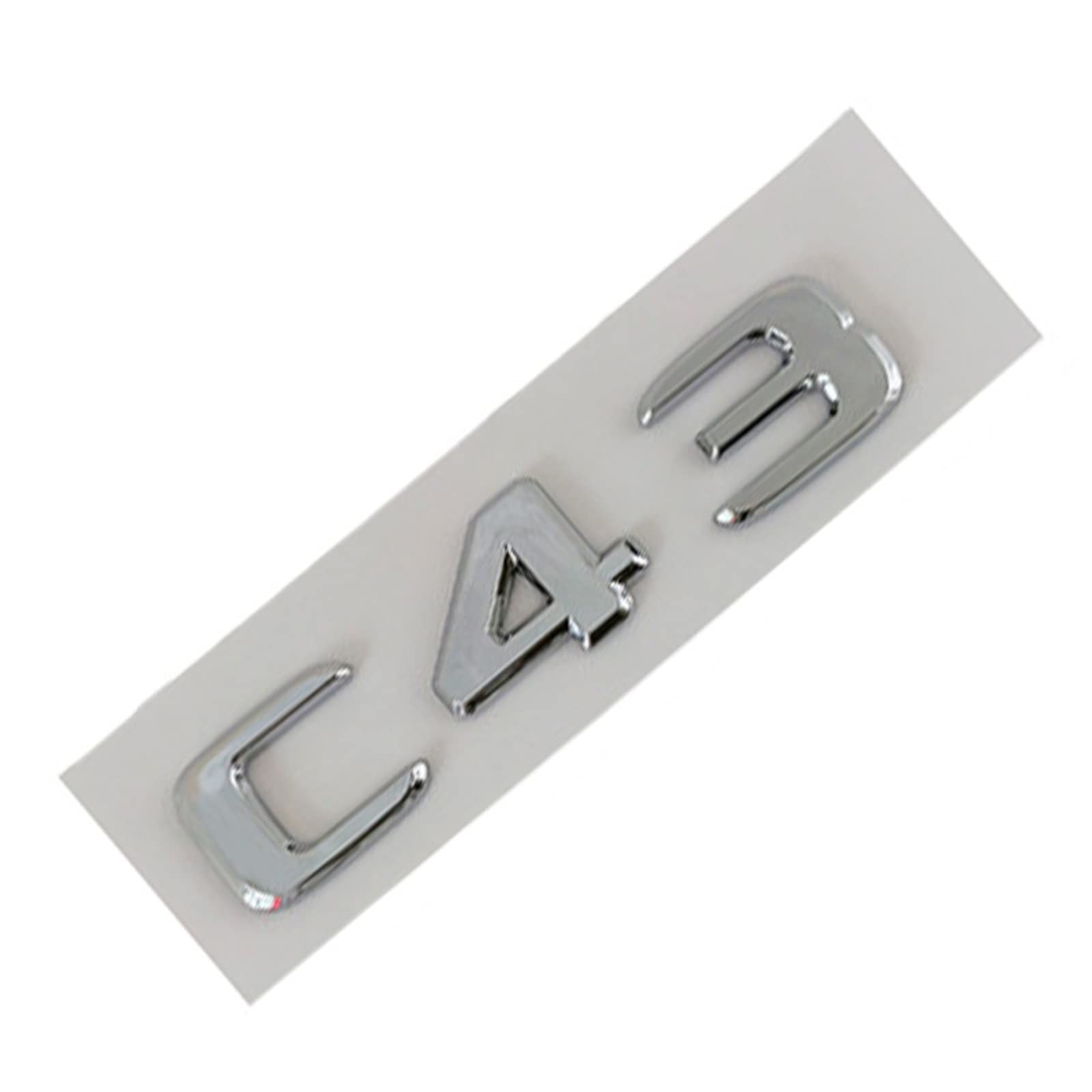 sibulv 3D ABS Chrom Schwarz Kofferraum Abzeichen Aufkleber Logo C43 C63 G65 Emblem Aufkleber Passend for Mercedes AMG W204 W205 W463 Autozubehör Insignien(C43 Silver) von sibulv