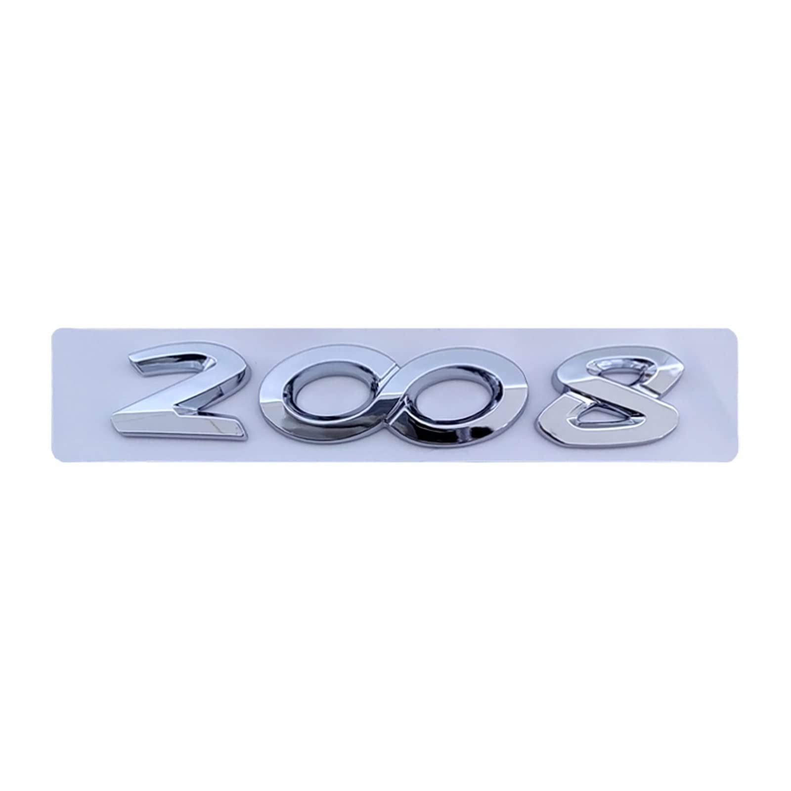 sibulv 3D ABS Chrom Silber Schwarz Auto Kofferraum Aufkleber Emblem Abzeichen Buchstaben Nummer Aufkleber Passend for Peugeot 2008 3008 4008 5008 Zubehör Insignien(2008 Silver) von sibulv