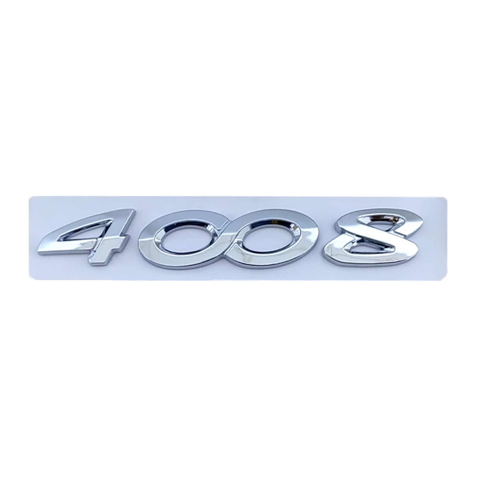 sibulv 3D ABS Chrom Silber Schwarz Auto Kofferraum Aufkleber Emblem Abzeichen Buchstaben Nummer Aufkleber Passend for Peugeot 2008 3008 4008 5008 Zubehör Insignien(4008 Silver) von sibulv