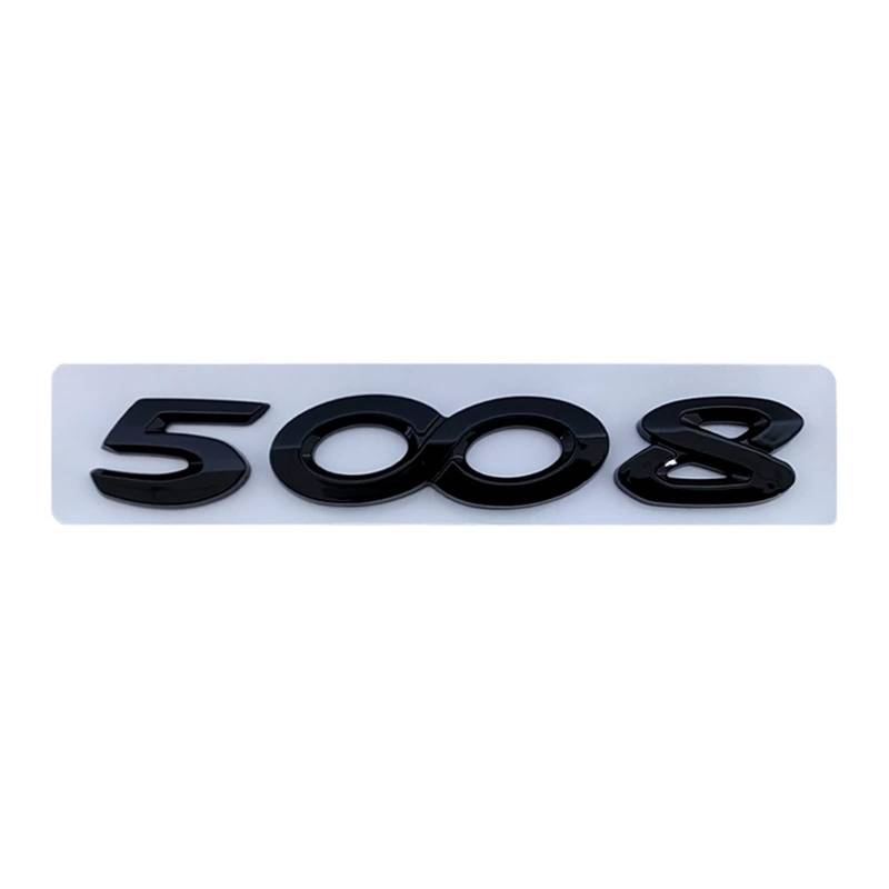 sibulv 3D ABS Chrom Silber Schwarz Auto Kofferraum Aufkleber Emblem Abzeichen Buchstaben Nummer Aufkleber Passend for Peugeot 2008 3008 4008 5008 Zubehör Insignien(5008 Black) von sibulv