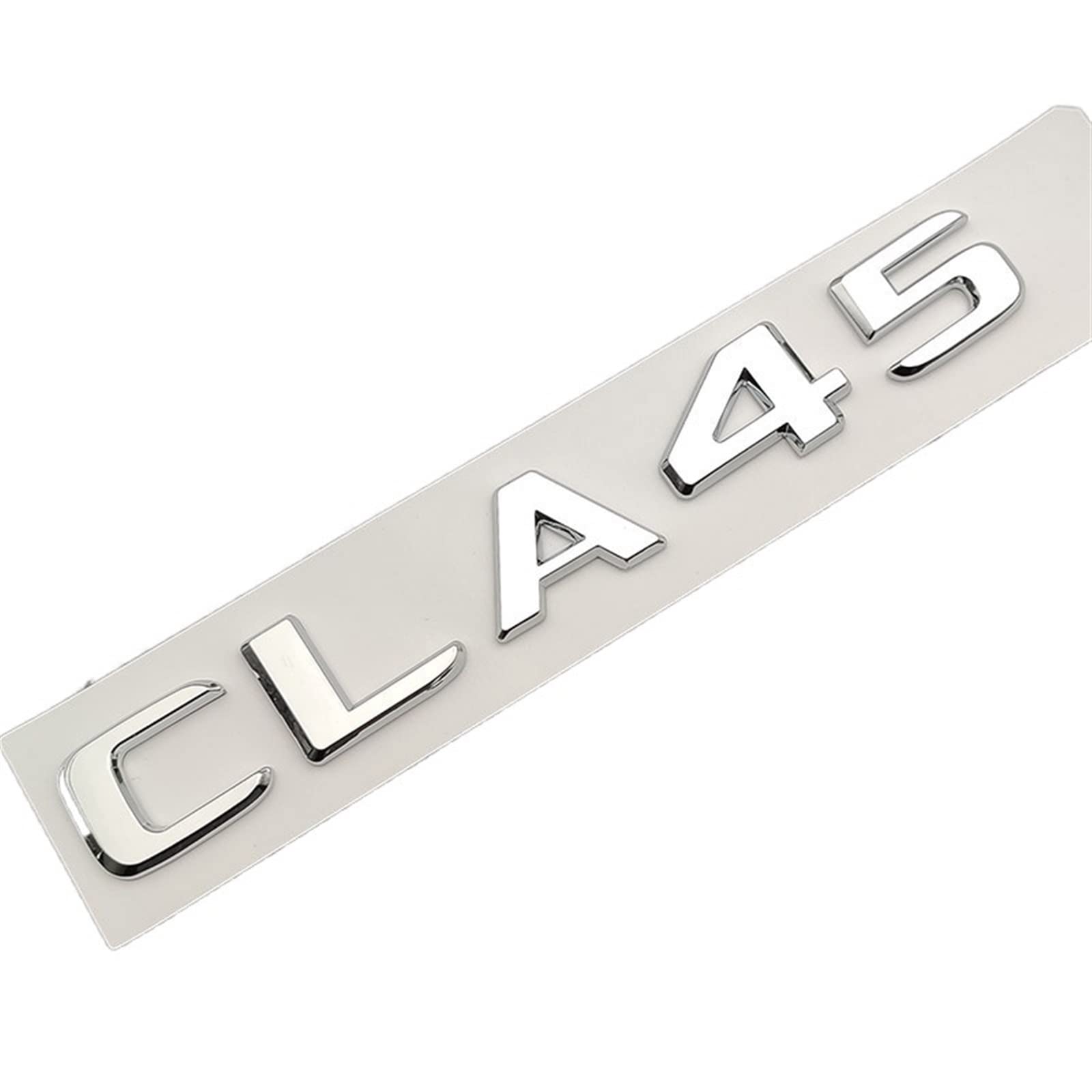 sibulv 3D ABS Schwarz Chrom Buchstaben for Auto Aufkleber Kofferraum Abzeichen Logo CLA45 Emblem passend for Mercedes CLA45 AMG C117 W117 Zubehör Insignien(CLA45 Silver 17-22) von sibulv