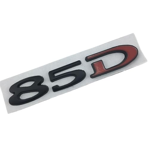 sibulv 3D Car Trunk Sticker Rear Badge for Tesla Model 3 Models ModelX Roadster 75D 85D 90D 100D Letter Logo Emblem Styling Accessories(85D BR) von sibulv