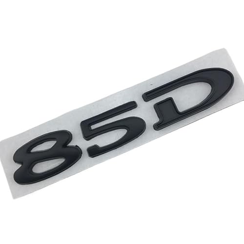 sibulv 3D Car Trunk Sticker Rear Badge for Tesla Model 3 Models ModelX Roadster 75D 85D 90D 100D Letter Logo Emblem Styling Accessories(85D Black) von sibulv