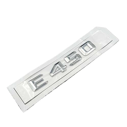 sibulv ABS 3D Chrome Letters for Car Stickers Mercedes Benz E220 E250 E320 E450 W212 W213 Rear Trunk Emblem Badge Logo Accessories(E450) von sibulv