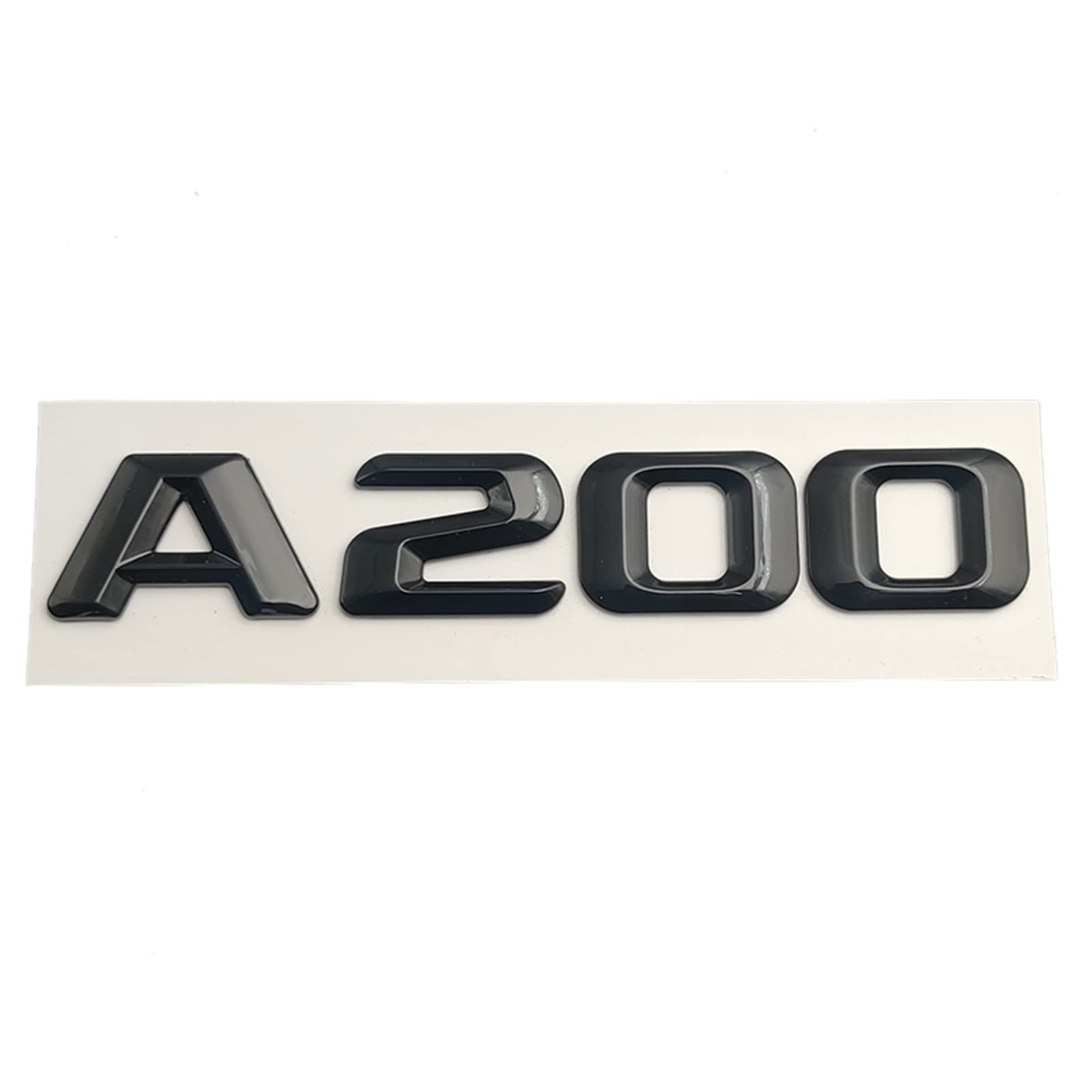 sibulv ABS Schwarz 3D Buchstaben for Auto Kofferraum Abzeichen Aufkleber Emblem Logo passend for Mercedes Benz A45 A160 A180 A200 A260 W176 W177 Zubehör Insignien(Glossy Black,A200) von sibulv