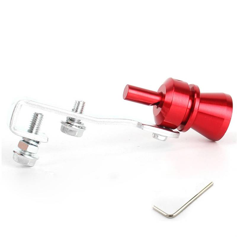 sibulv Auto Fahrzeug Refit Gerät Turbo Sound Schalldämpfer Turbo Pfeife Auspuff Schallgeber Motorrad Sound Imitator Turbo Pfeife Endschalldämpfer(Red (Caliber 2.5cm)) von sibulv