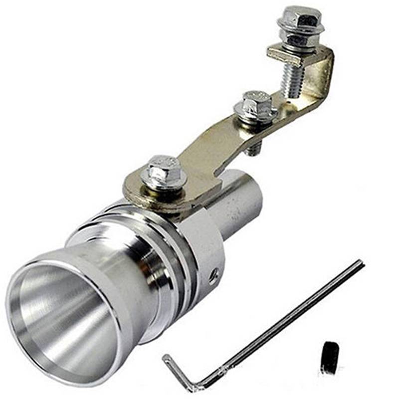 sibulv Auto Fahrzeug Refit Gerät Turbo Sound Schalldämpfer Turbo Pfeife Auspuff Schallgeber Motorrad Sound Imitator Turbo Pfeife Endschalldämpfer(Silver(Caliber 1.9cm) von sibulv